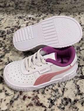 PUMA Toddler Girls Cali Rose Perforated Sneakers in White Size 6c NWOT/B